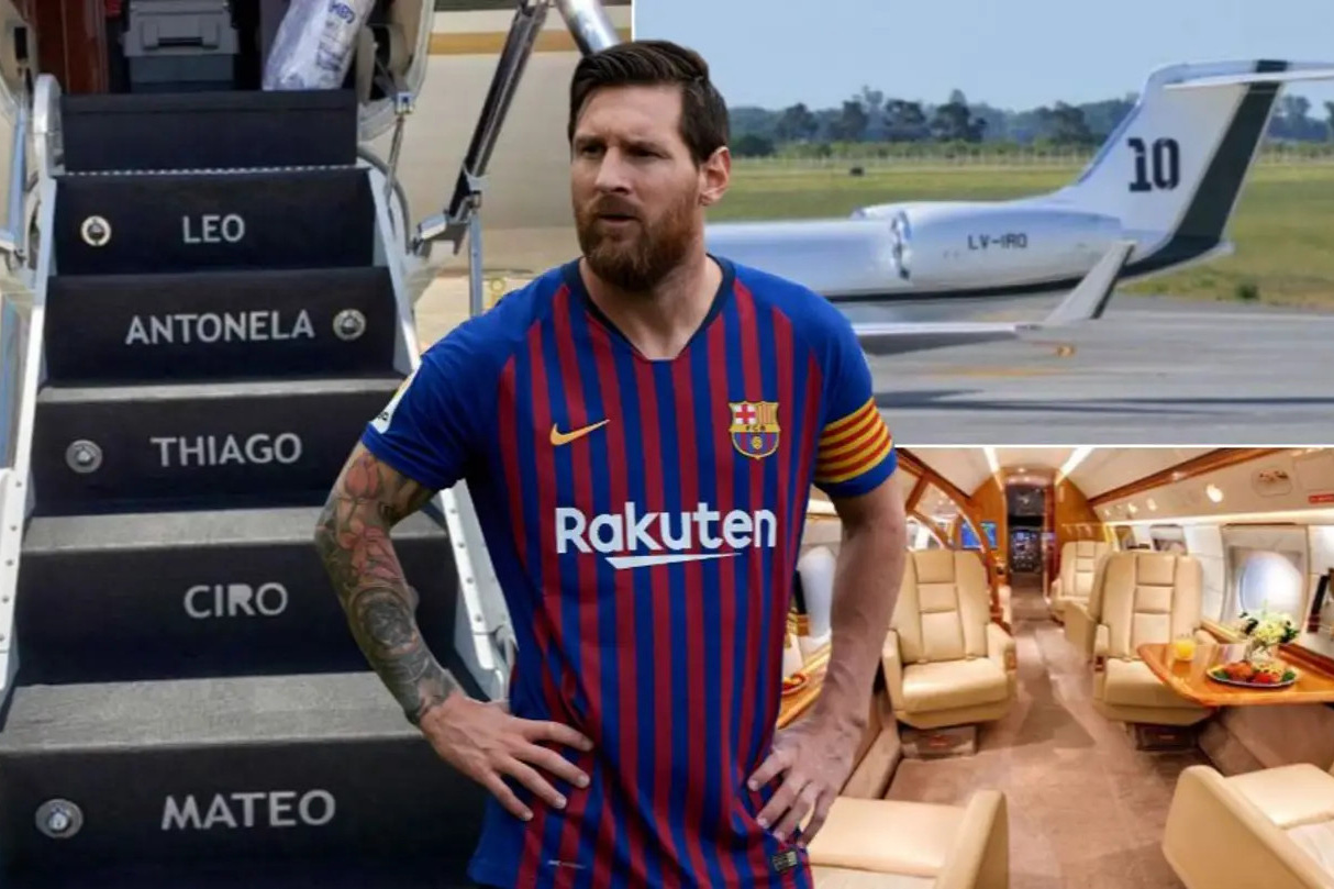 Soi máy bay 17,6 triệu USD Messi đã tậu từ lâu và đang dùng để bay sang PSG: Hàng loạt chi tiết nhận diện, bậc thềm dập tên 'nóc nhà' và các con