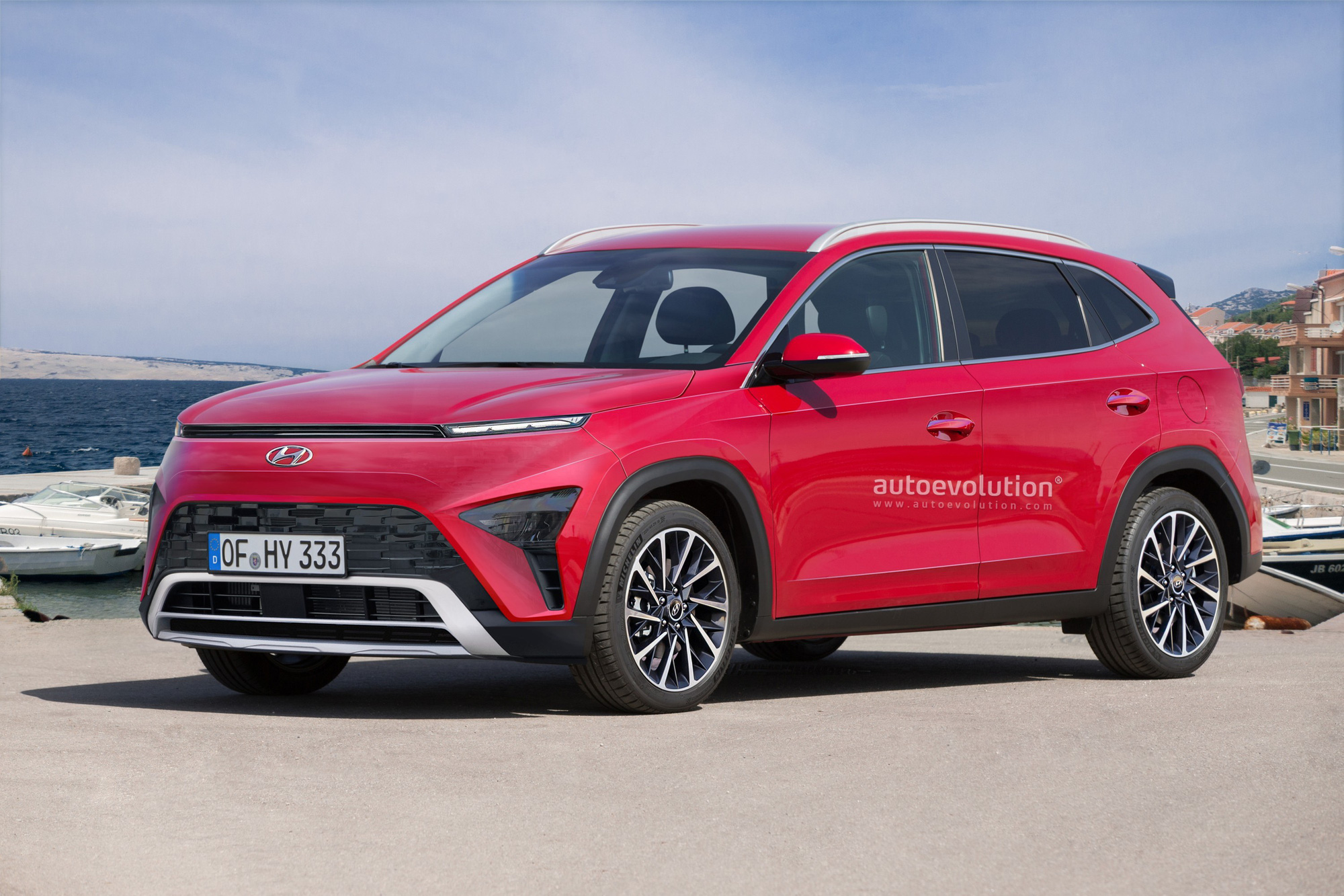 Xem trước thiết kế Hyundai Kona 2023: Thừa hưởng nhiều nét từ đàn anh Santa Fe