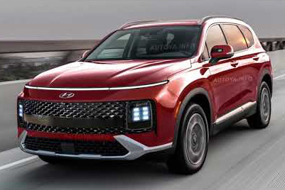 Hyundai Santa Fe thế hệ mới sẽ thay đổi nhận diện thương hiệu với logo phát sáng, biến thành SUV 7 chỗ đích thực