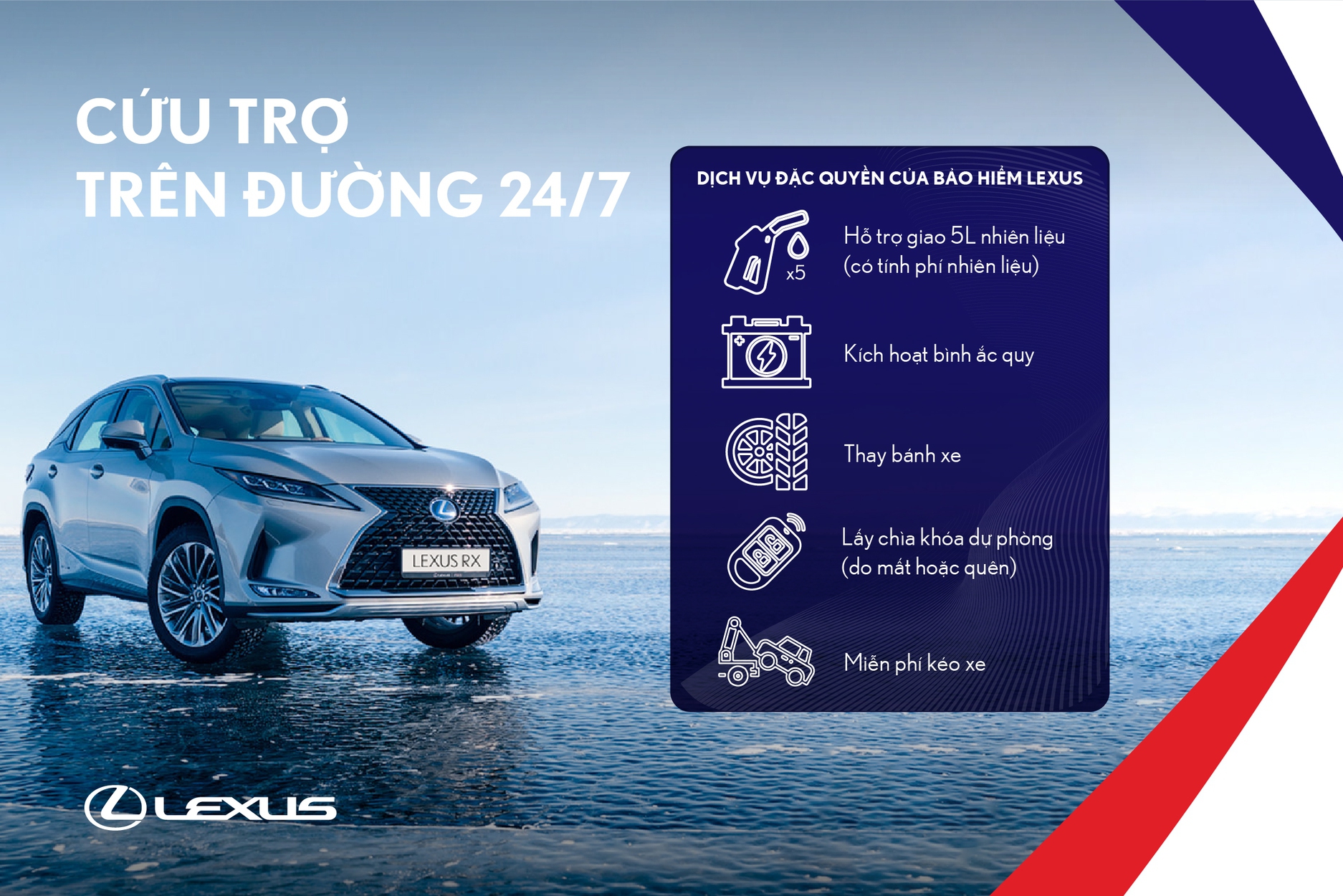 Bảo hiểm Lexus ra mắt tính năng cứu trợ trên đường 24/7 dành riêng cho khách hàng