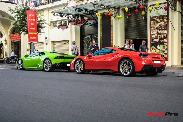 Dần kín tiếng trong giới chơi siêu xe, Phan Thành bất ngờ mang Lamborghini Huracan màu hiếm chơi Tết cùng đại gia đi Ferrari 488 GTB với tiểu sử đặc biệt - Ảnh 9.