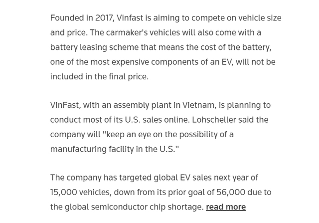 Báo quốc tế đồng loạt đưa tin VinFast đến LA Auto Show 2021, hé lộ tỷ phú Phạm Nhật Vượng sẽ mở nhà máy và 60 showroom tại Mỹ - Ảnh 7.