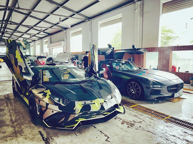 Lamborghini Aventador độ bodykit khủng nhất Việt Nam lộ nguyên hình, sánh đôi cùng Mercedes-AMG SLS hàng hiếm của đại gia Sài Gòn - Ảnh 2.