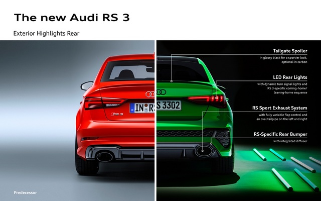 Ra mắt Audi RS3 thế hệ mới: Yếu hơn nhưng nhanh hơn Mercedes-AMG A45 S - Ảnh 3.