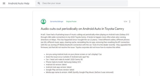 Người dùng Toyota Camry phàn nàn Google Maps ‘phá sóng’ âm thanh - Ảnh 1.